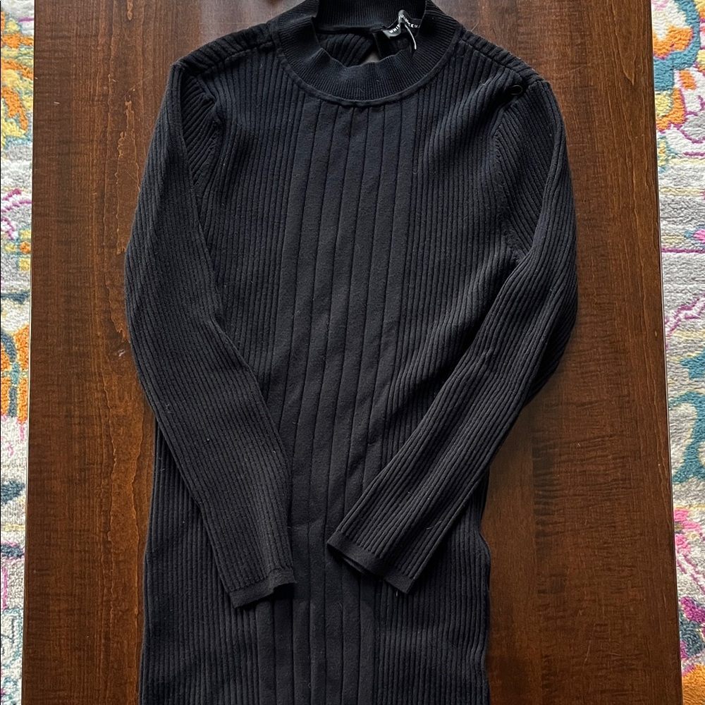 White House Black Market Black Crewneck Sweater